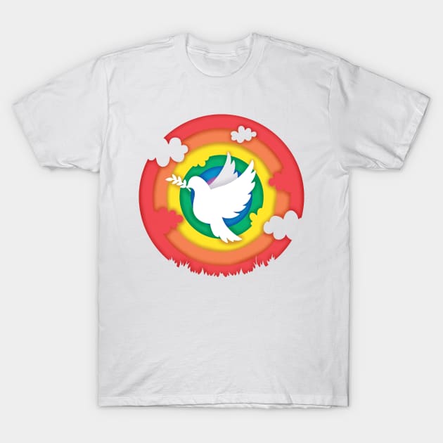 White dove of peace T-Shirt by ZhivanCrimson